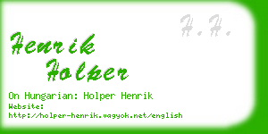 henrik holper business card